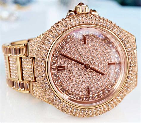 are michael kors watches real diamond|michael kors black diamond watch.